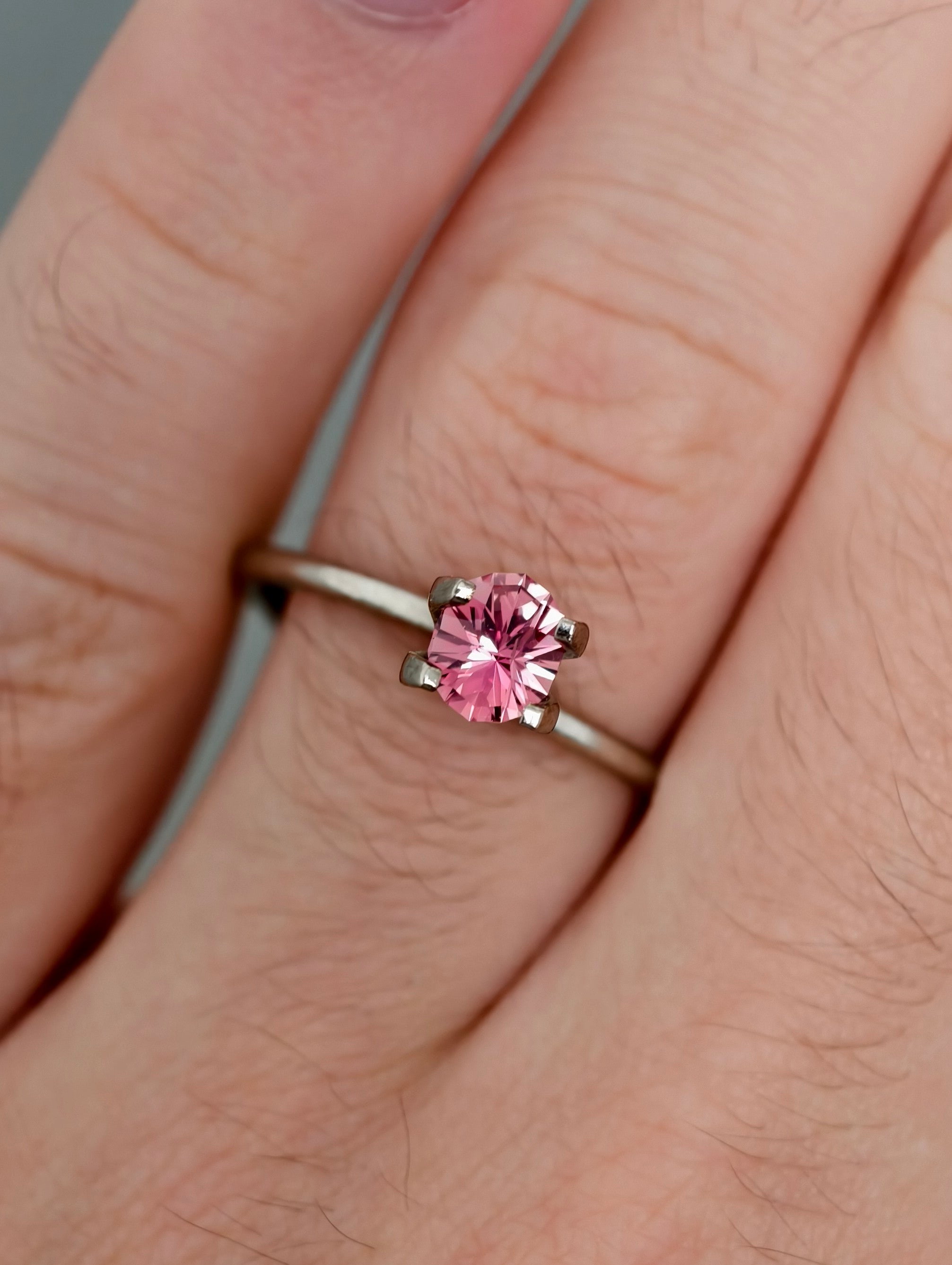 0.75ct Lotus Flower Sapphire (Padparadscha) from Madagascar, ultra precision cut, best color hue