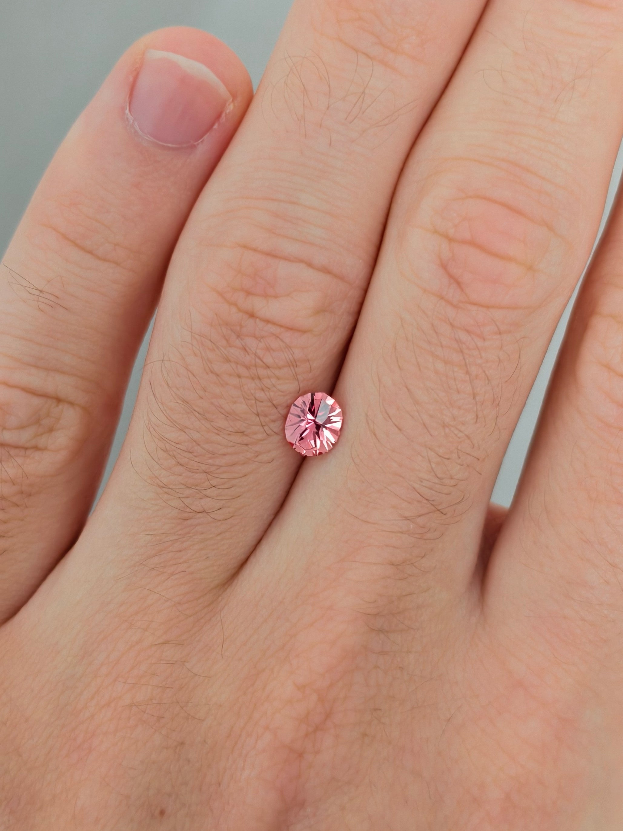 0.75ct Lotus Flower Sapphire (Padparadscha) from Madagascar, ultra precision cut, best color hue